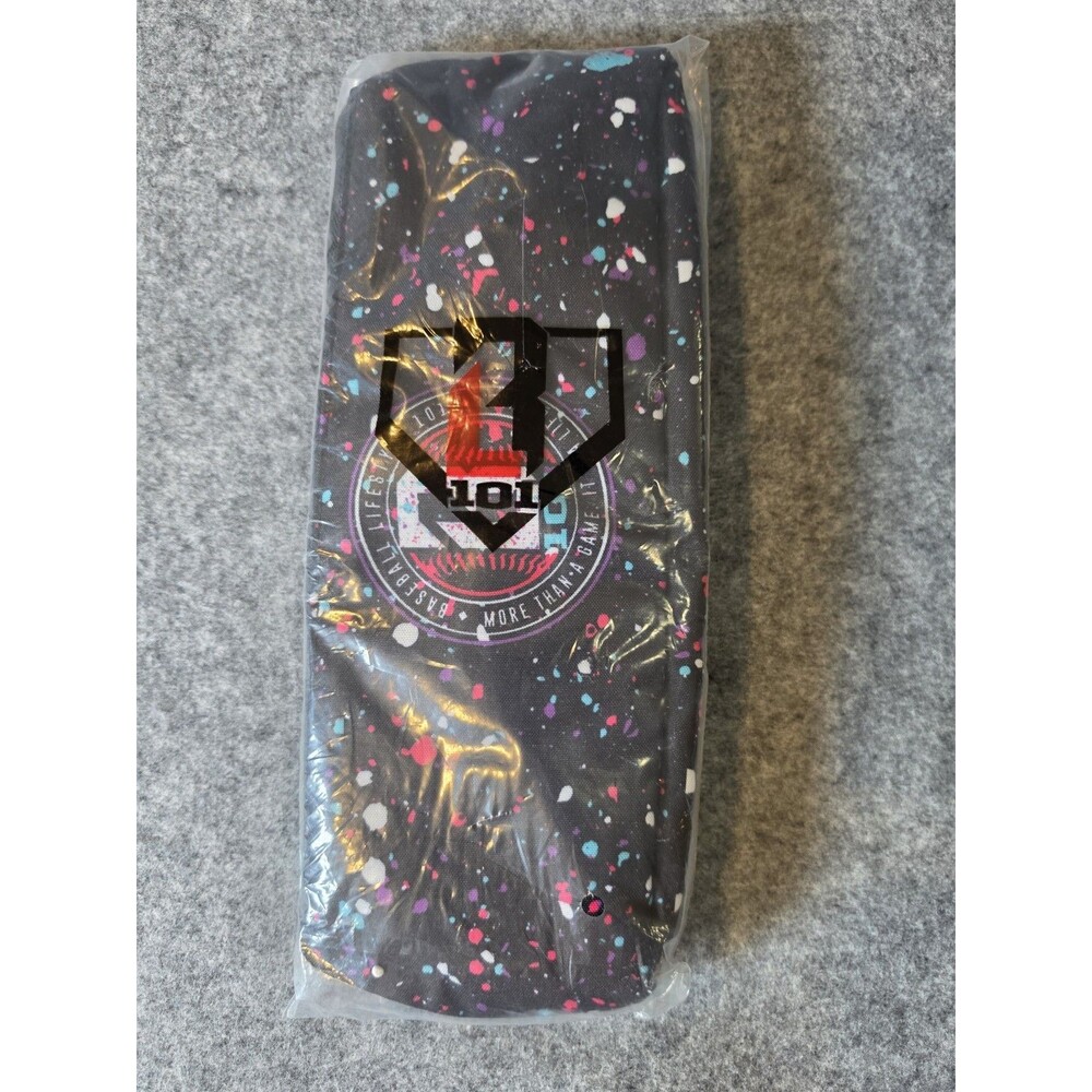 Baseball Lifestyle 101 Pencil Case Zipper Pouch Splatter Print Multicolor Black